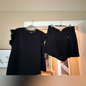 Elegant Black Women's Short Set